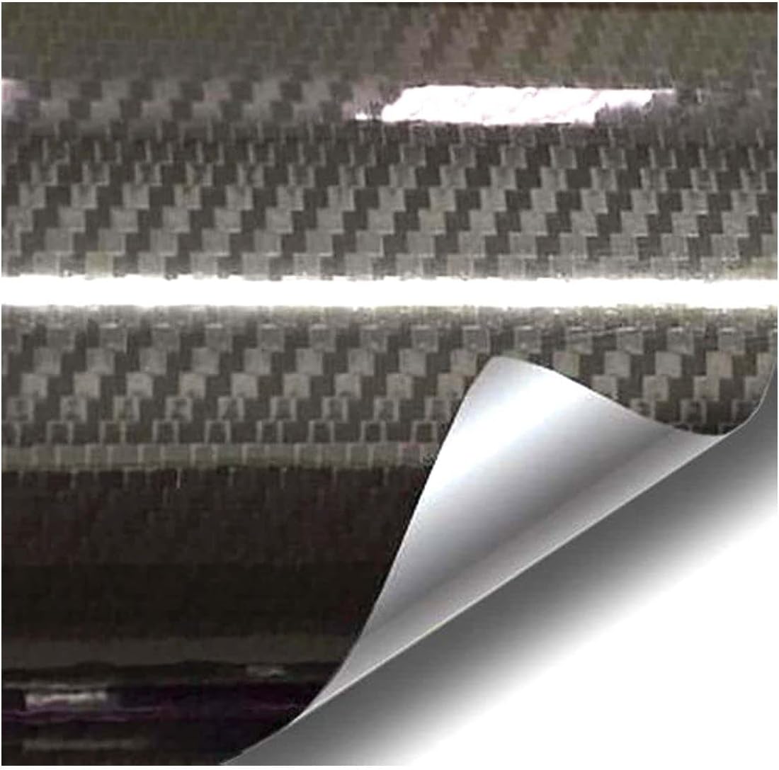 VVIVID Epoxy High Gloss Carbon Vinyl Automotive Wrap Film DIY Easy to Install No Mess (100ft x 5ft, Black)