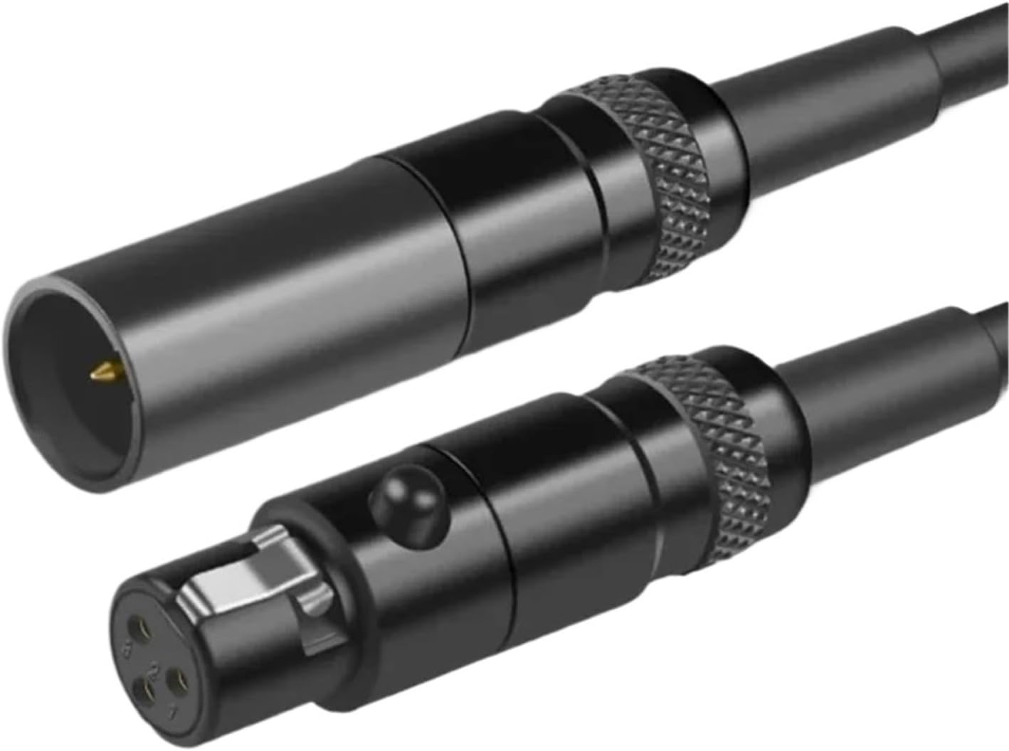 Mini 3-Pin Male to Mini XLR 3-Pin Female Audio Microphone Mini-XLR Plug Mic Cable for Video Headphone(1.5m)