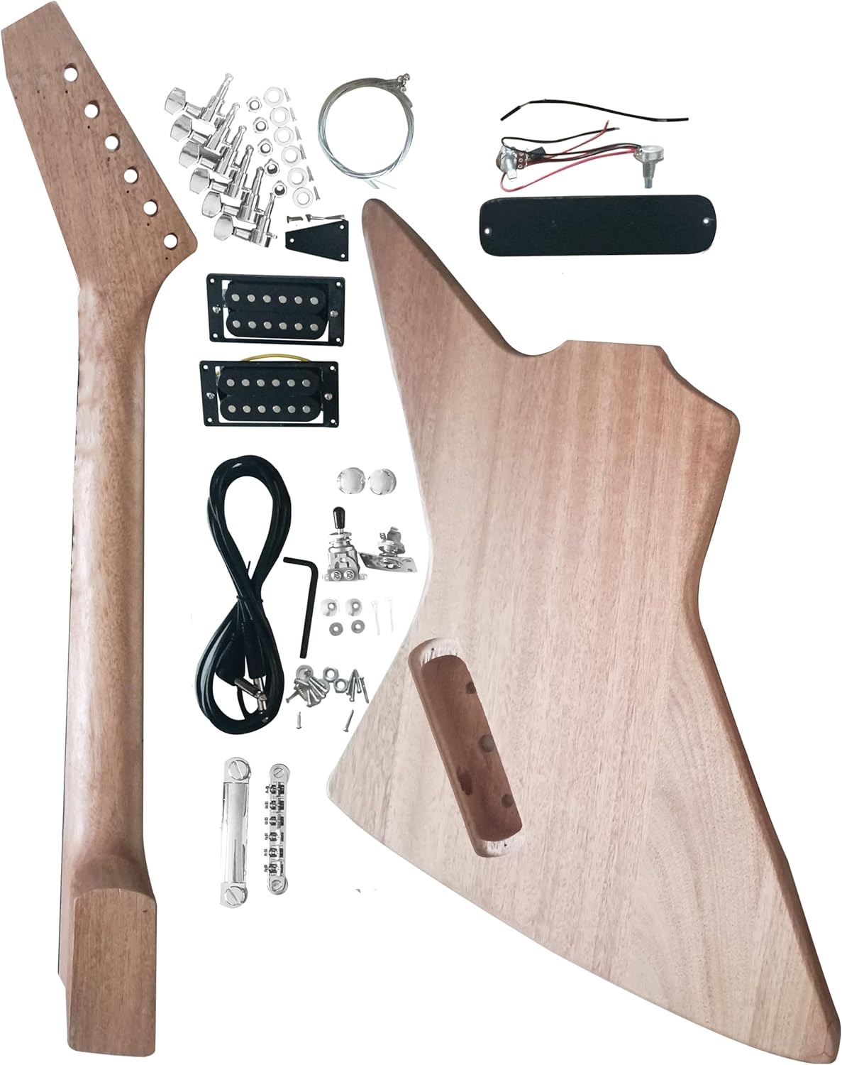 DIY Electric Guitar Kit Mahogany Body and Neck - Rosewood Fingerboard Electric Guitar Builder Kit