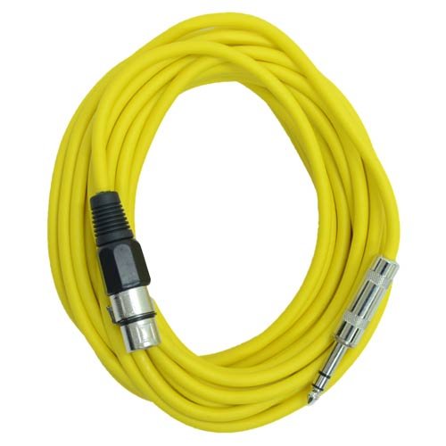 Seismic Audio - SATRXL-F25BGORYP - 6 Pack of 25 Ft XLR Female to 1/4
