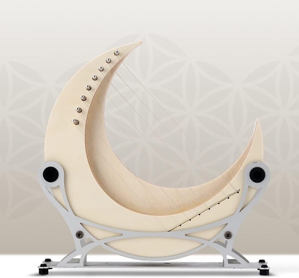 8/11 Strings Lyre Harp, G Tone Moon Lyre Harp for Kids; Adults, Wooden Musical Instrument with Stand (Color:11 Strings_Without Stand)(8 Strings-without Stand)