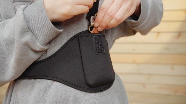 Jexine 20 Pack Mic Belt Wireless for Theatre Neoprene Microphone Holder with Anti Dropping Strap Sweat Absorbent Belt Waistband Bag for Fitness Instructor Vertical Speaker