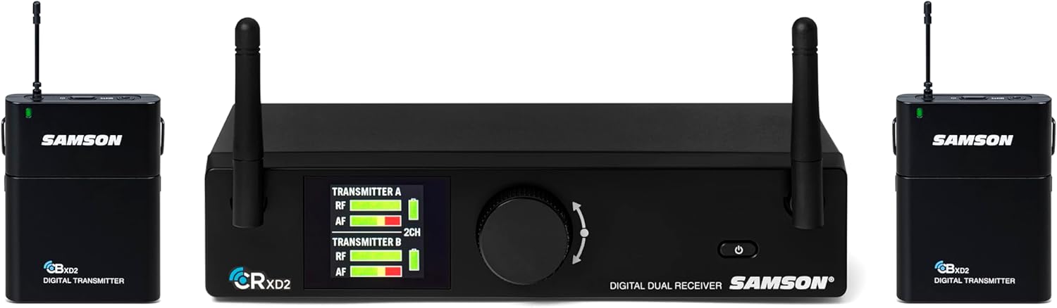 SAMSON Concert XD2 Dual Presentation Wireless Microphone System Lavaliere