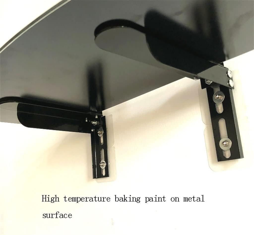 Cable Box Tempered Glass Shelf, Single Floating DVD DVR Shelf, Floating Wall Mount Shelf, Wall Mount Shelves (Color : A)