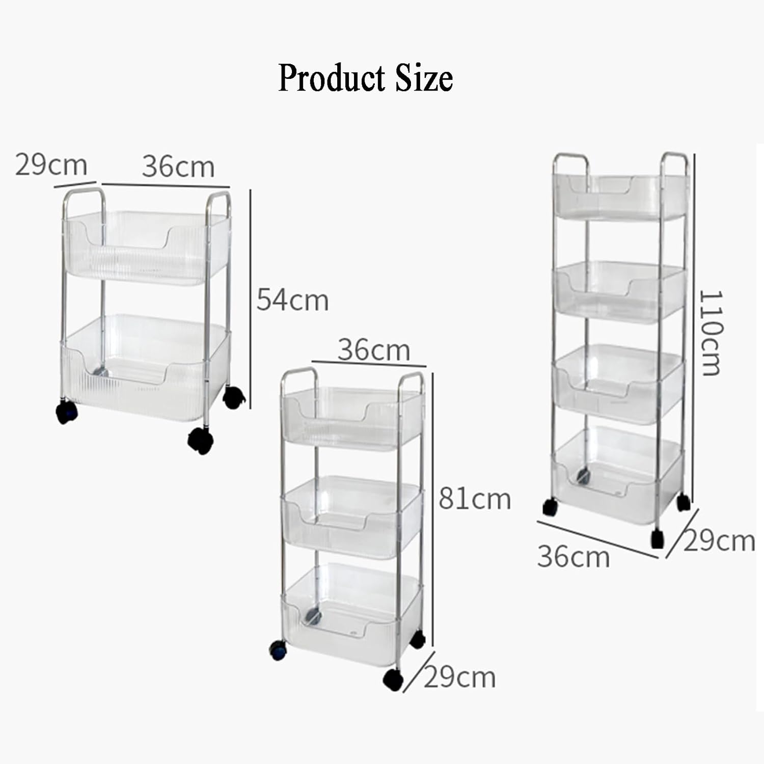 2/3/4 Cube Bookshelf, Multi-Layer Home Desk Side with Wheels, Floor Storage Cabinet Toy Cabinet, Suitable for Living Room, Study Room, Reading Corner(3tier) ()