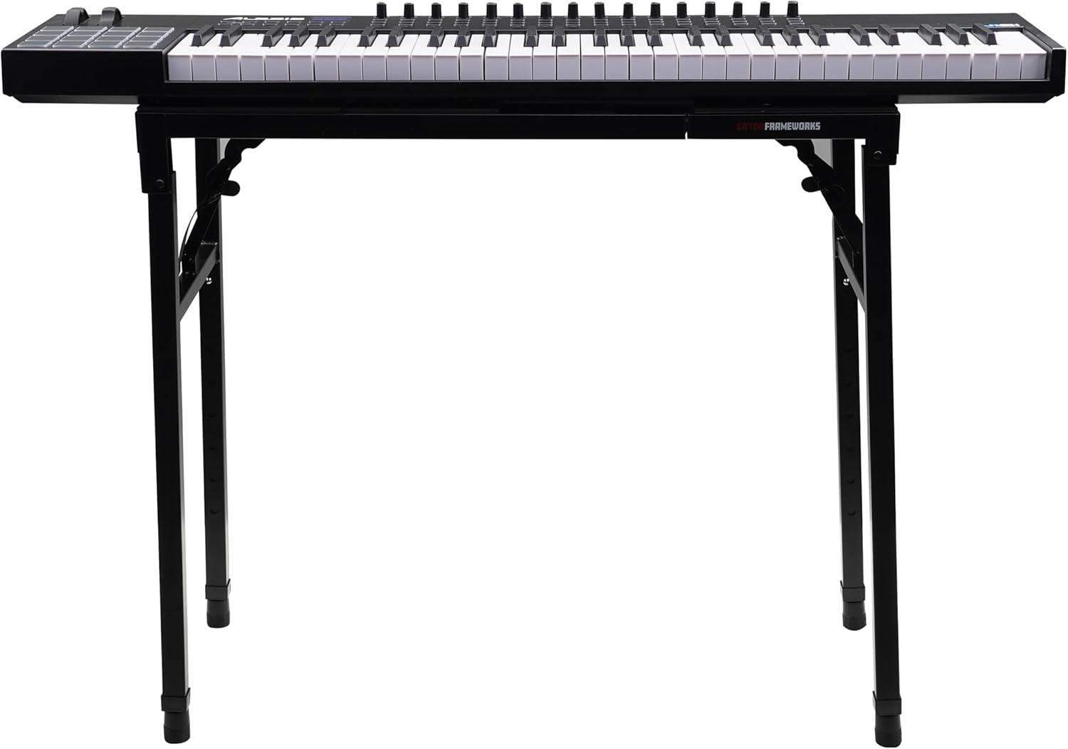 Gator Frameworks Keyboard and Audio Utility Table with Multi Point Adjustability and Built in Leveling Bubble, Min/Max Height - 26