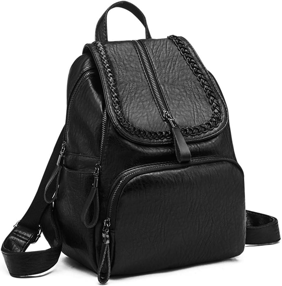 JSEIAJB Women Backpack Soft Leather Anti-Theft Large Capacity Leisure Travel Bag