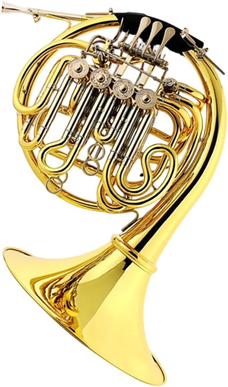 4 Key French Horn French Horn 4 Key Double Row Lacquered Gold In The Key Of F Flat Or Bb(1)