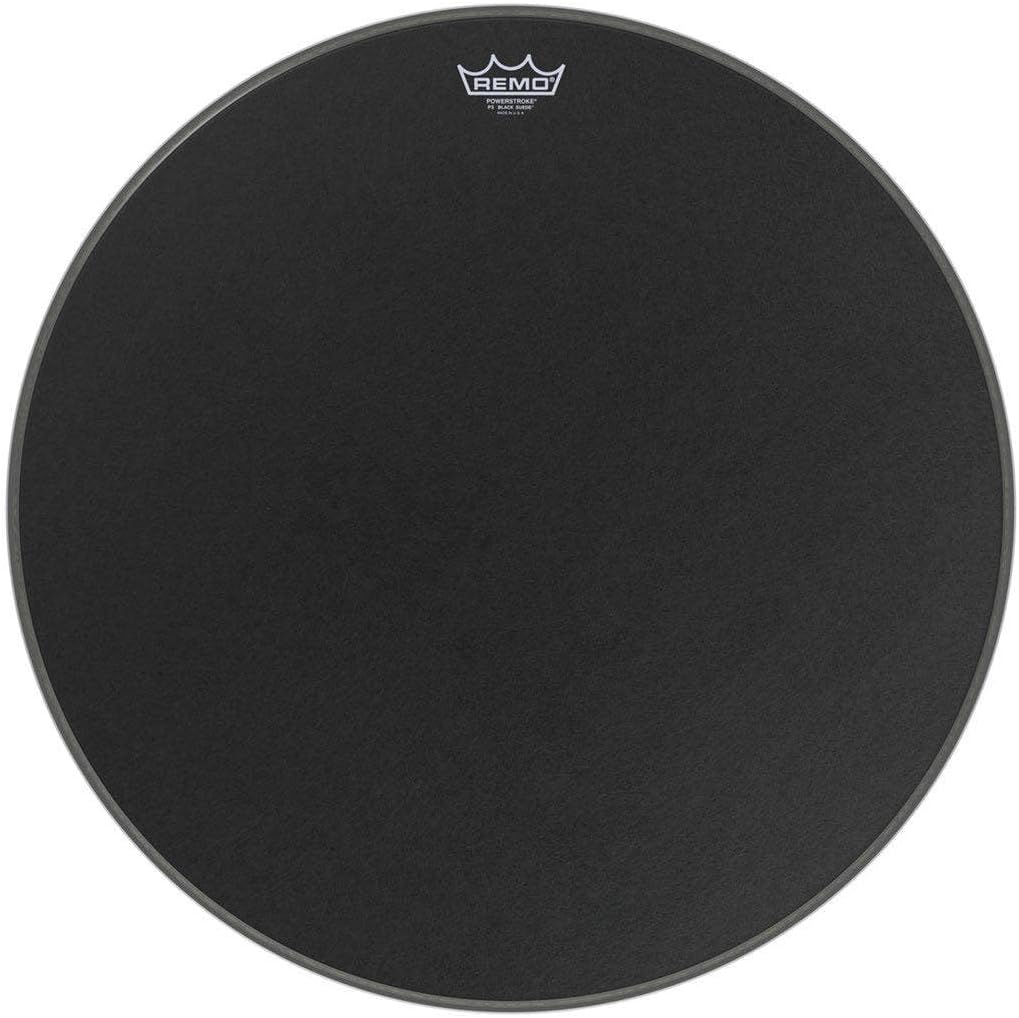Remo Powerstroke P3 Black Suede™ Bass Drumhead, 24