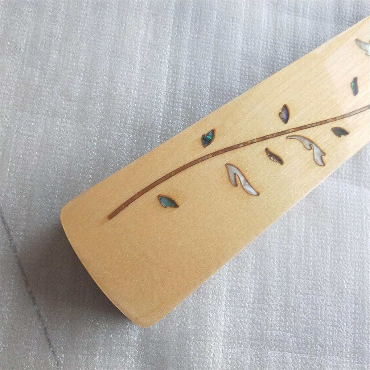 Fretless J Bass Guitar Neck 20 Fret 4 String Maple Fingerboard Vine Inlay Gloss