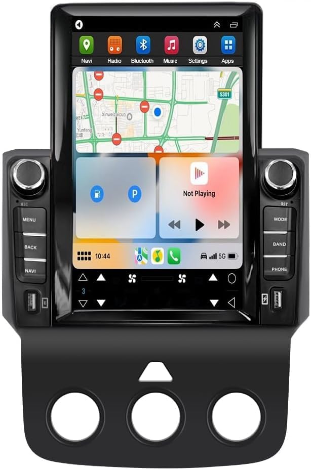 Android 13 Double Din Car Stereo 13 14 15 16 17 18 19 for Dodge for Ram 1500 2500 3500-9.7-Inch Touch Screen Multimedia Receiver with 2+32GB Android Auto Bluetooth Camera Car Stereo