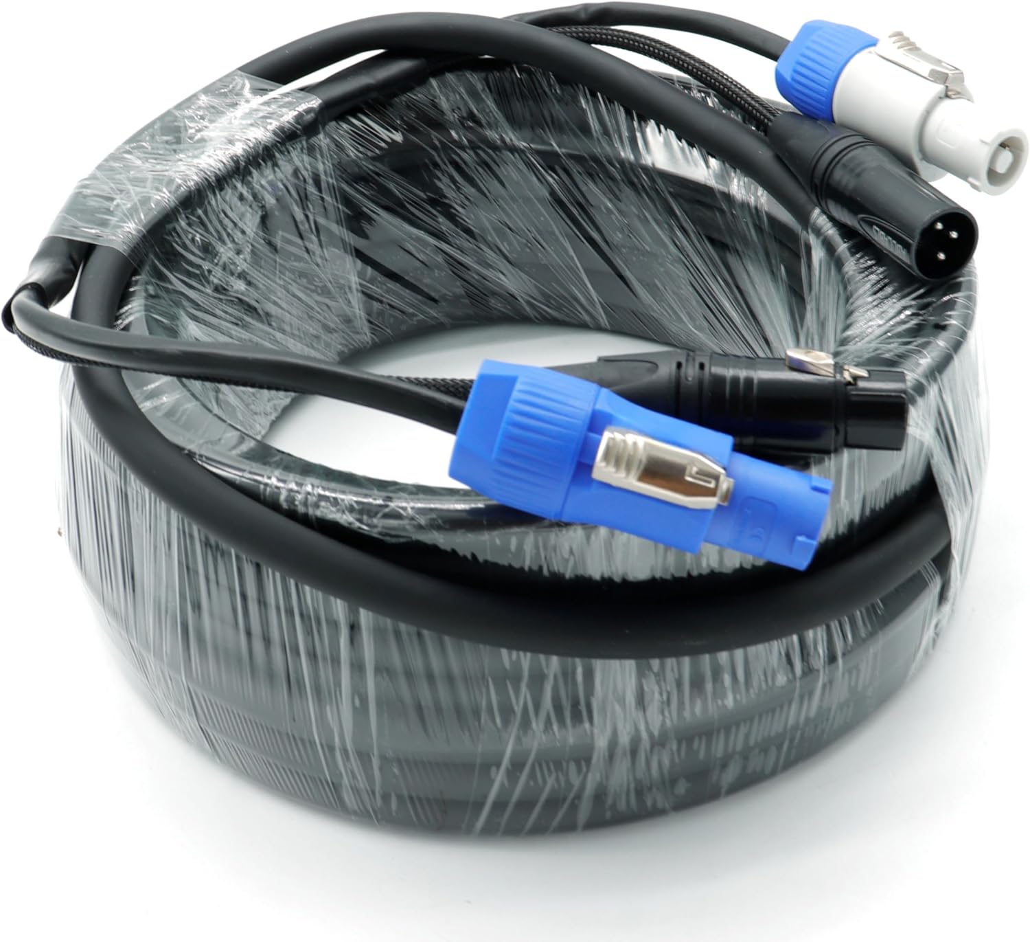PowerCON & DMX 2-in-1 Cable, Power and 3-Pin XLR Signal Combo for Stage Lighting Connection(2m)