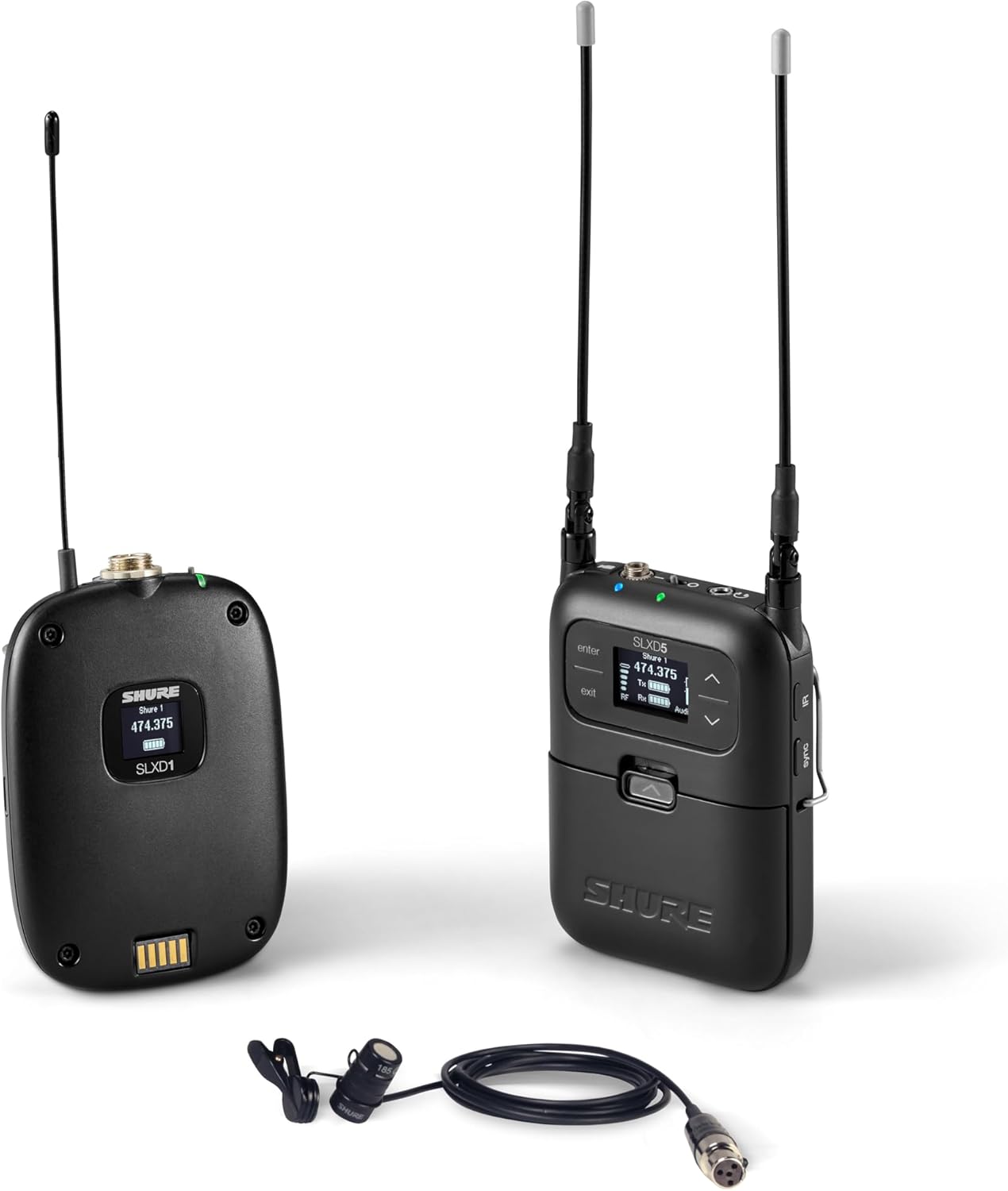 Shure SLXD15/85 Wireless Bodypack System with WL 185 Lavalier Microphone - G58 Band