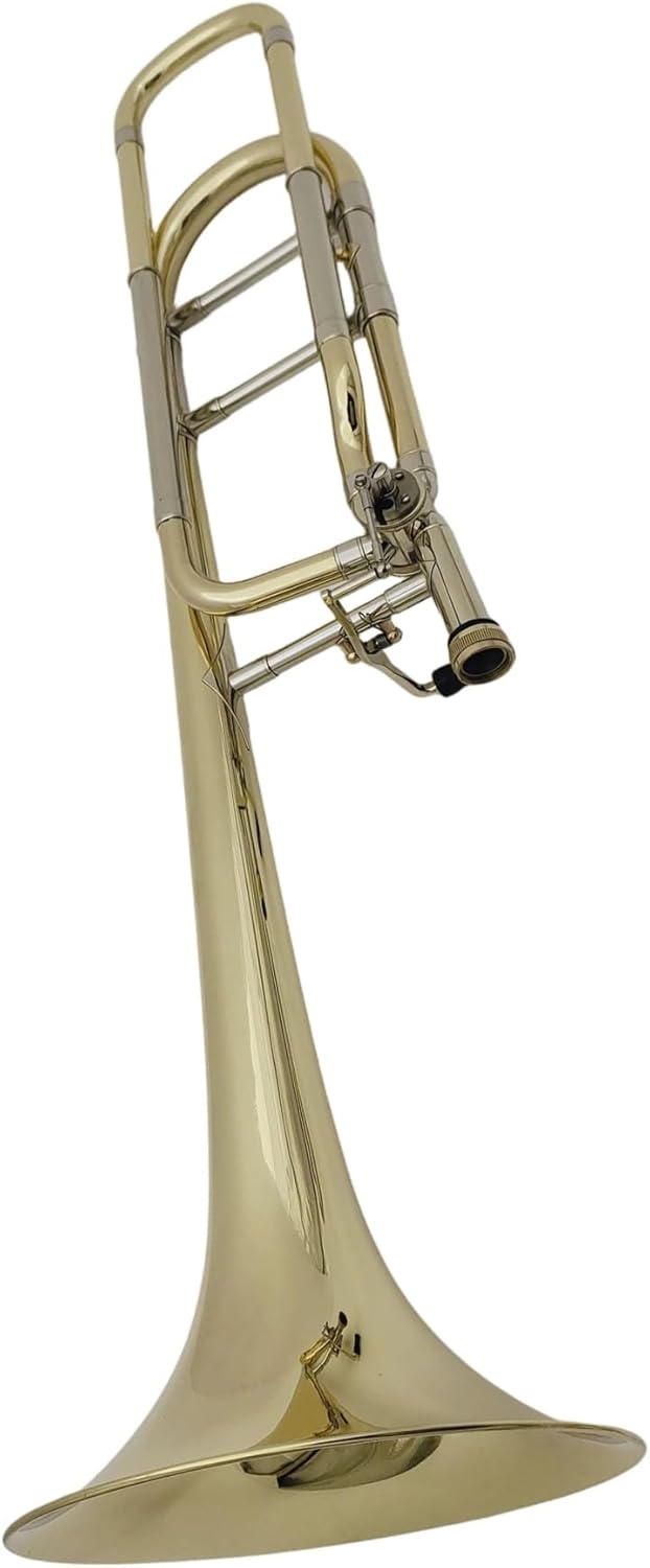 Adult Trombone Instrument Trombone Bb/F Brass Lacquer Gold Plated Professional Instrument With Mouthpiece Box