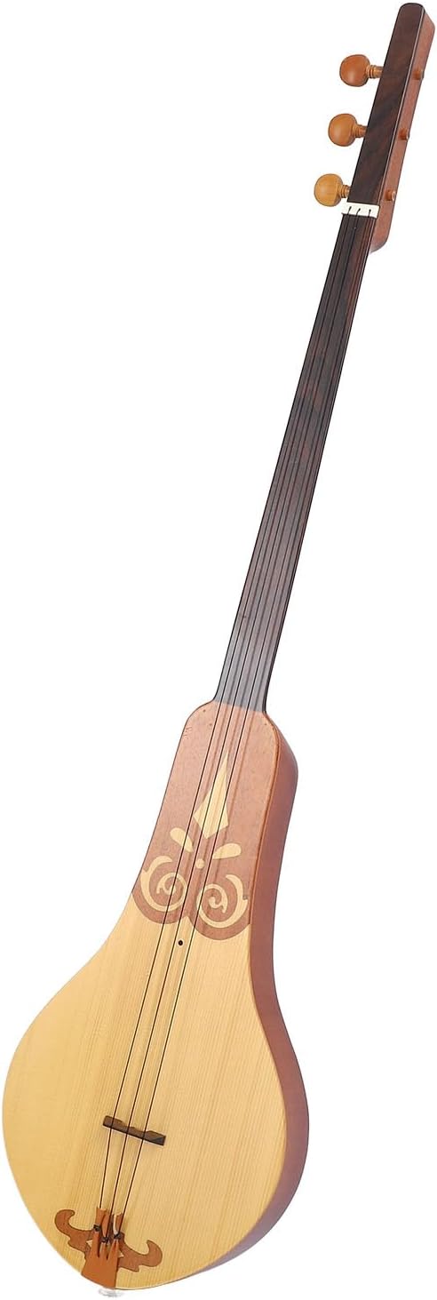 Dulcimer Guitar 3 String Portable Dulcimer Spruce and Mahogany Wood Dulcimer for Practice Performance