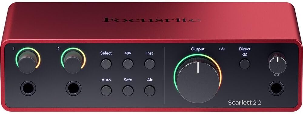 Focusrite Scarlett 2i2 USB-C Audio Interface (4th Gen) Bundle with Mackie CR3-X Creative Reference Series 3