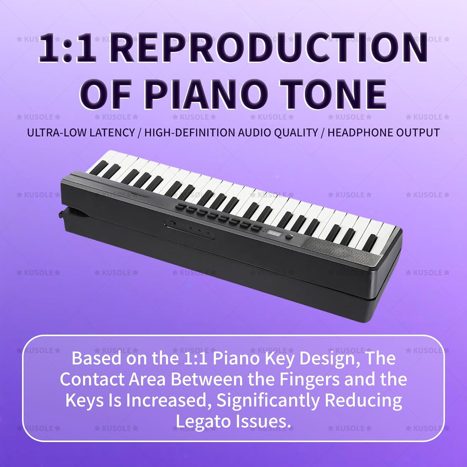 88-key foldable digital piano, full-size semi-weighted keys, portable electric piano, stereo speakers