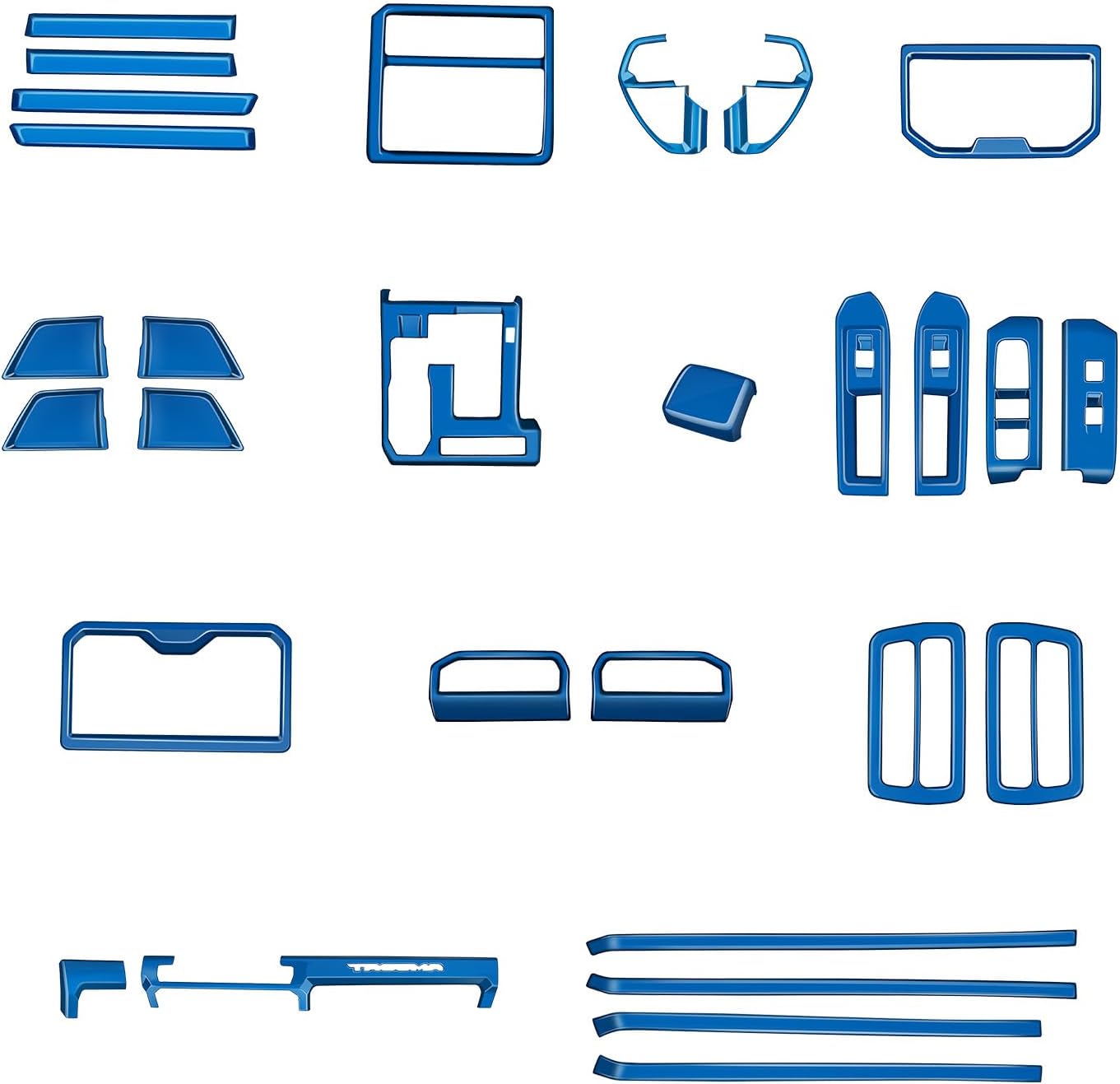 CTH for Toyota Tacoma 2024-2026 Interior Center Control Air Vent Outlet Window Lift Button Gear Shift Box Decorative Cover Accessories Complete Set 28pcs (Not fit for TRD, Manual Transmission Car)