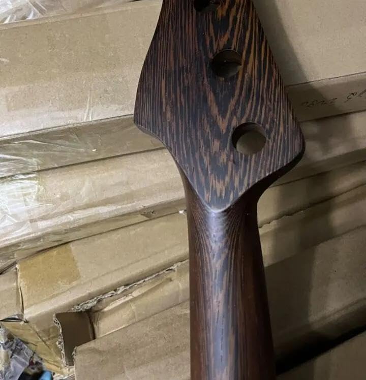 Guitar Part for 4 Strings Jazz Bass Neck Wenge Wood 20 Fret DIY Bass