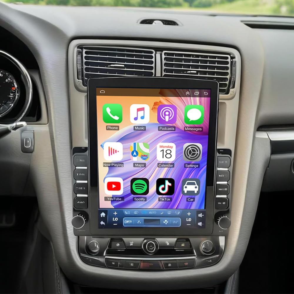 Car Radio for Ford Mustang 1994-2004 Wireless Carplay & Android Auto, 9.7 Inch IPS Touch Screen for Ford Mustang Car Stereo Bluetooth FM in Dash GPS WiFi Backup Camera SWC-2+32G