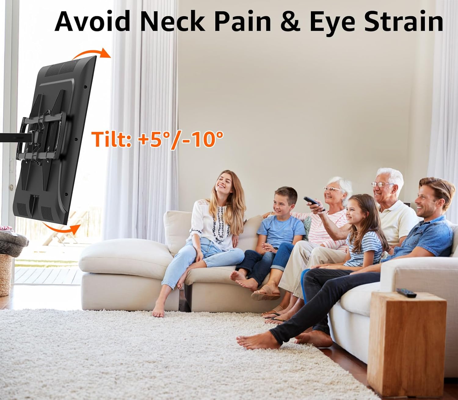 ELIVED Long Extension TV Mount for Most 42-90 Inch tvs, Full Motion Wall Bracket with 40.4 inch Long Arm Articulating TV Wall Mount, Max VESA 800x400mm, Holds up to 150lbs, fits Wood Studs 12