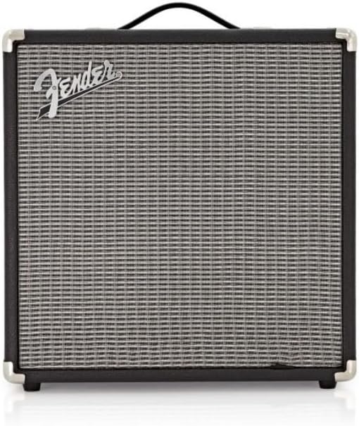Fender Rumble 40 Bass Amplifier Bundle w/Pig Hog PCH10BK Black Woven Instrument Cable, Power Cable, 12x Fender Picks and Liquid Audio Polishing Cloth