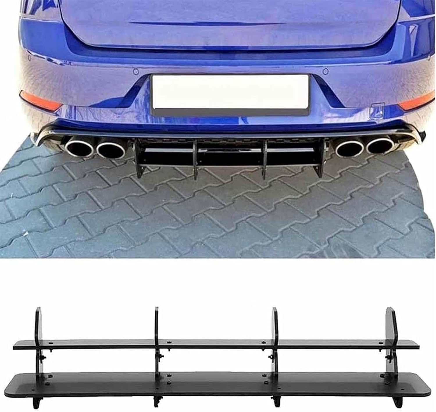 Rear Bumper Diffuser Lip for VW Golf 7.5 R 2017 2018 2019 2020, Car Guard Splitter Spoiler Plate Car Body Modified Exterior Accessories