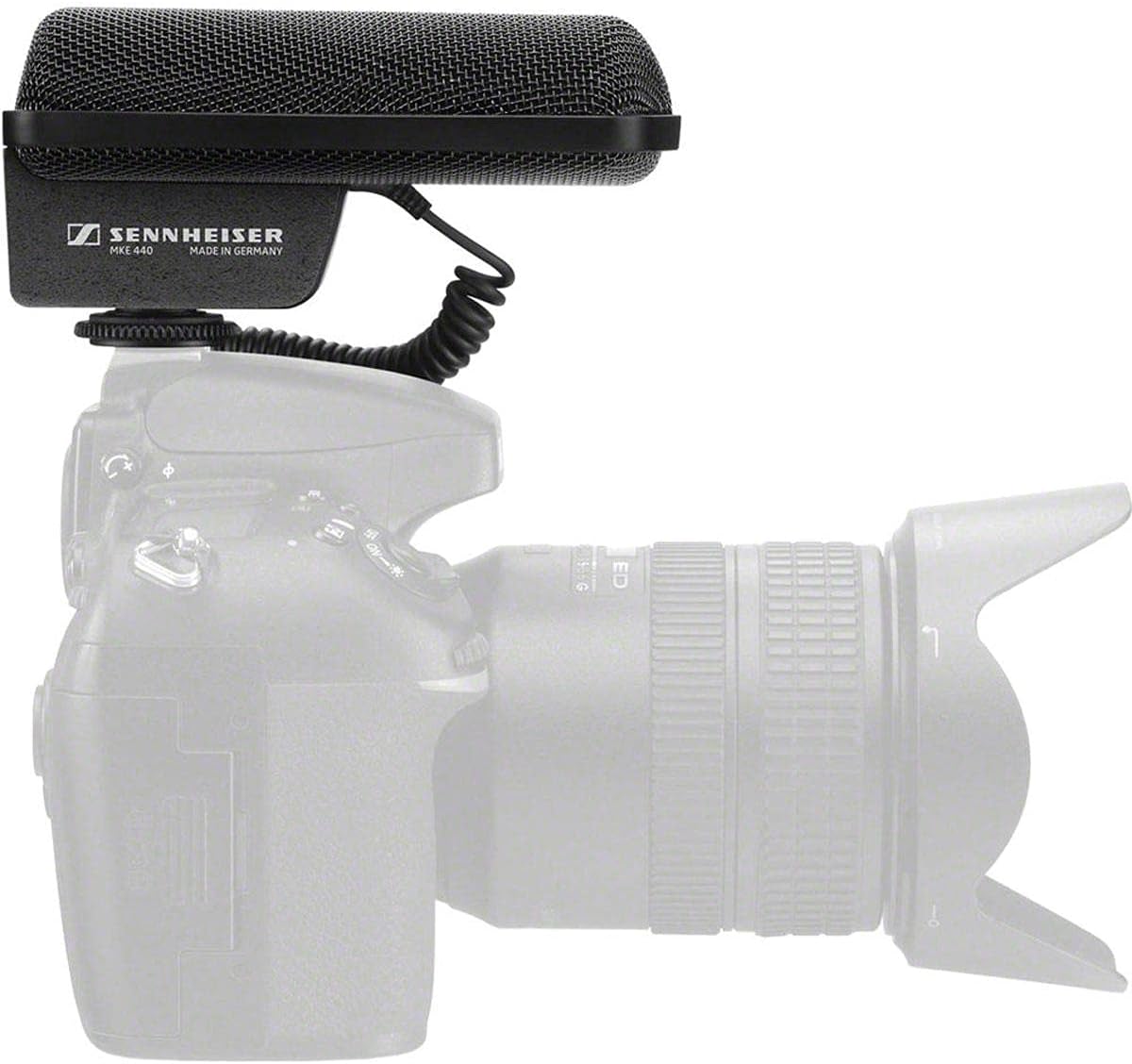 Sennheiser Professional MKE 440 Compact Stereo Shotgun Microphone with 3.5mm Connector for Cameras, 506258,Black