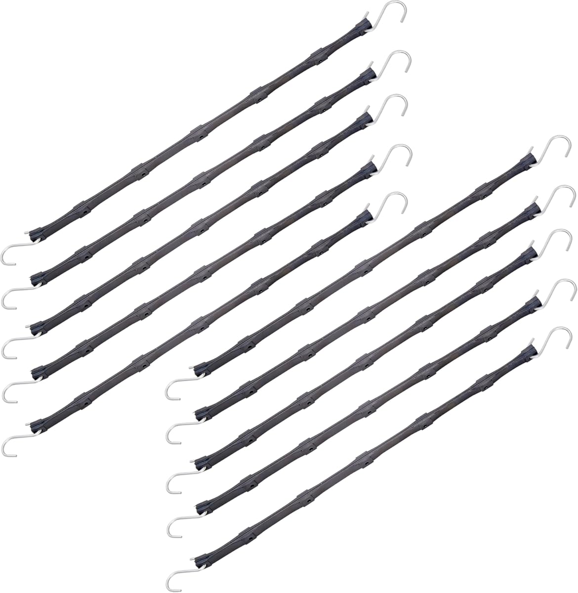 Keeper - 24” EPDM Rubber VersaStrap Cargo Strap – for Tarps and Trailer Covers, 10 Pack