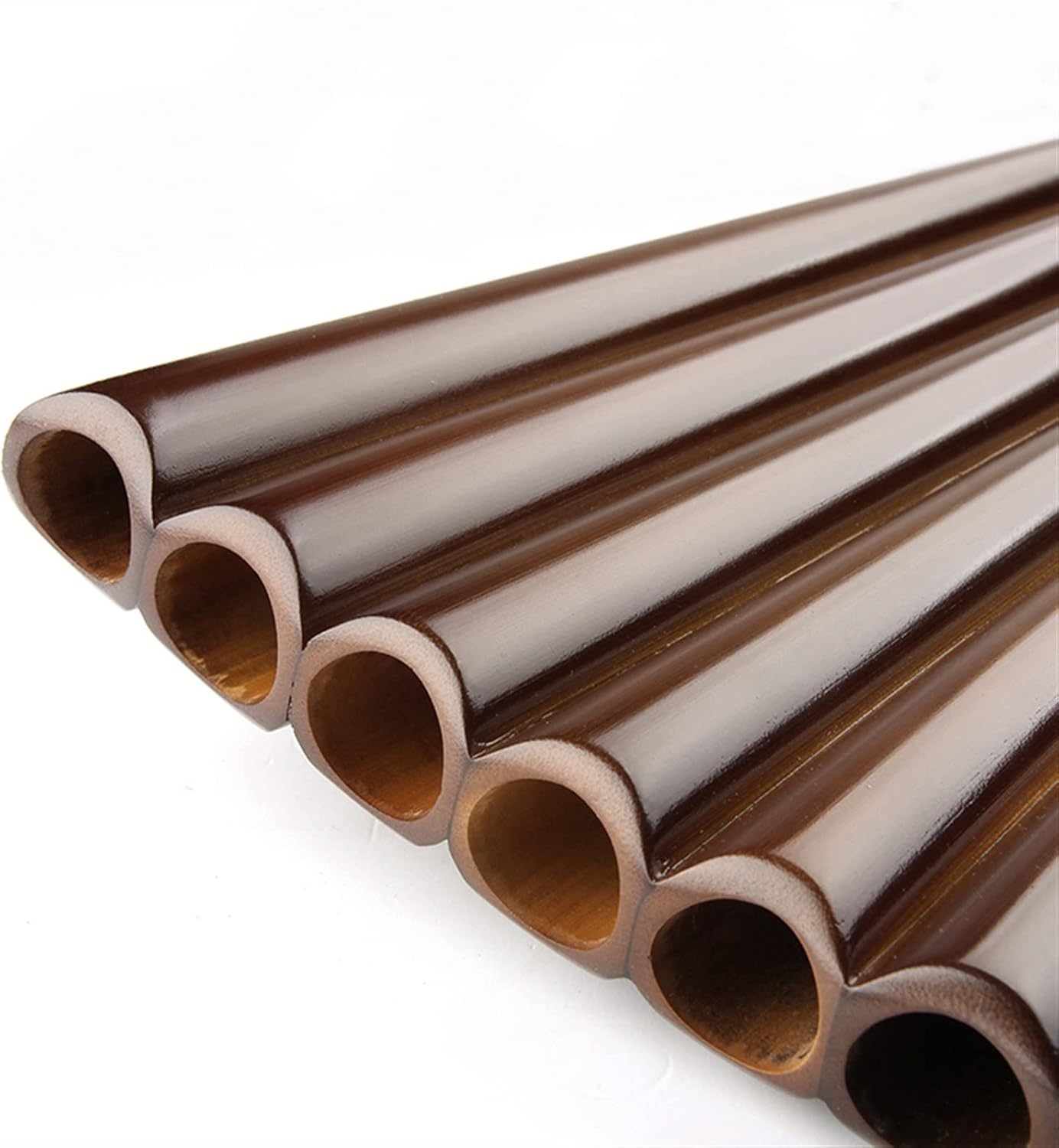 KESHUO 25 Pipes C Key Brown Pan Flute Woodwind Instrument Bamboo Handmade Pan Pipe Panpipes (Color : 25C Right Hand)