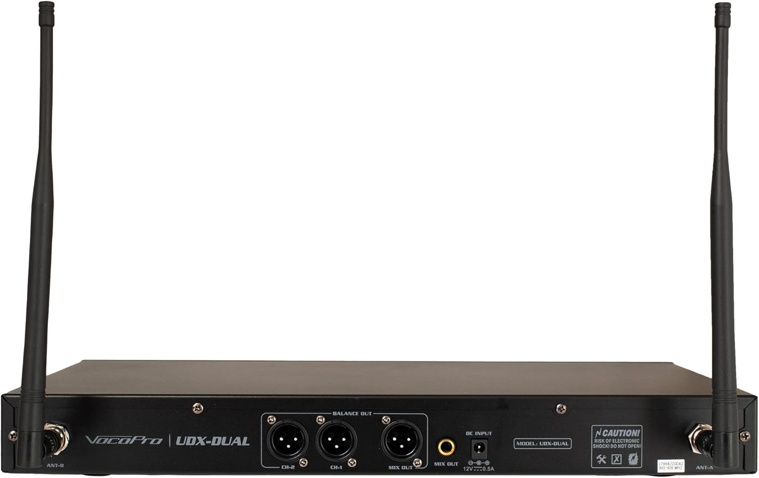 VocoPro Professional Two-User Digital PLL Wireless Microphone Receiver with “Mic-on-Chip” Technology
