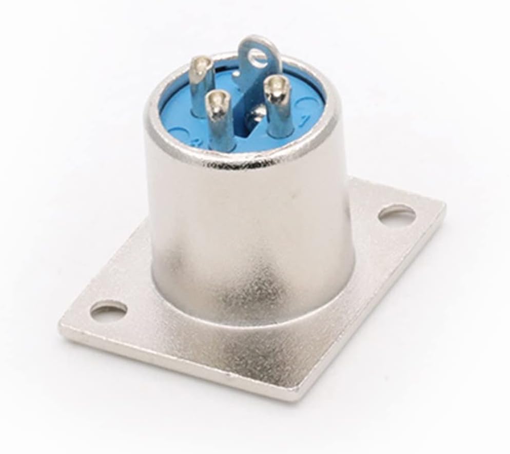 X L R Connector 3 Pin XLR Panel Mount Nickel Plated XLR Chassis Male Plug Wire Connector 10Pcs