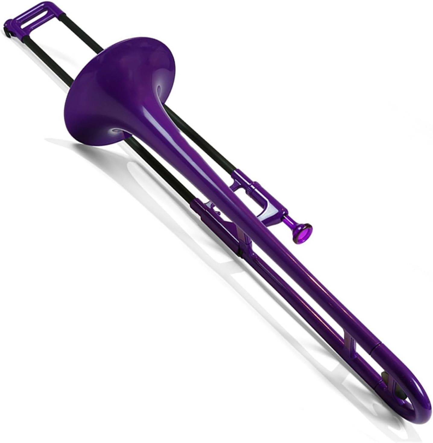Adult Trombone Instrument Professional Colorful Plastic Brass Instrument Tenor B Flat Suitable For Beginners And Adults Trombone(Purple)
