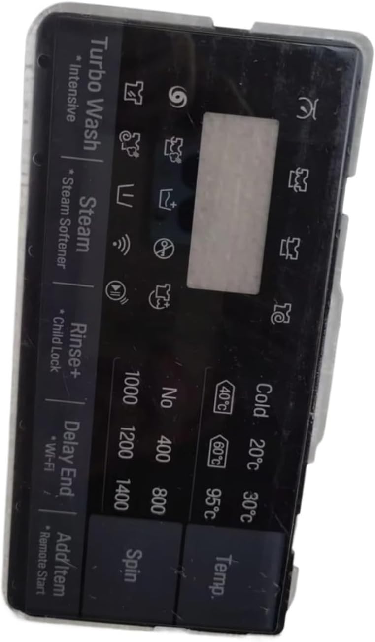 Used Touch Panel Display Board Plastic Board, English Version for Compatible for LG Drum Washing Machine WD-L51TNG20 Disassembly