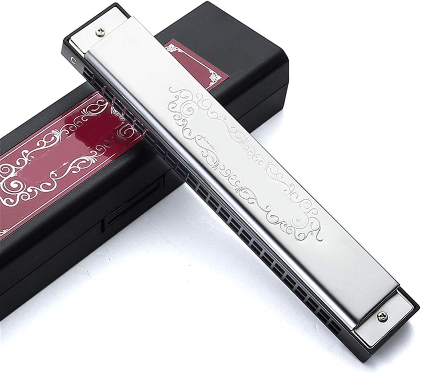 SUOFEILAIMU Tremolo Mouth Organ Woodwind Instruments 24 Holes Harmonica Key of C/D/E/F/G/A/A/B for Beginner Harp (Color : Key of Gb)