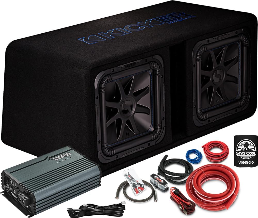 KICKER Subwoofer and Amp Package of 3 Items - 12