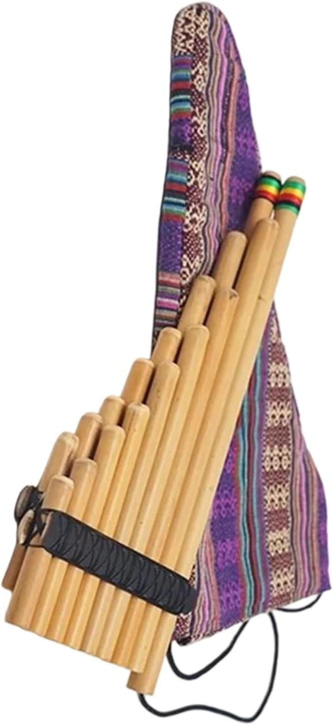 25 Pipe C Key Pan Flute Bamboo Pan Flute Professional Traditional Adult Beginner Woodwind Instrument(17 F Tone)