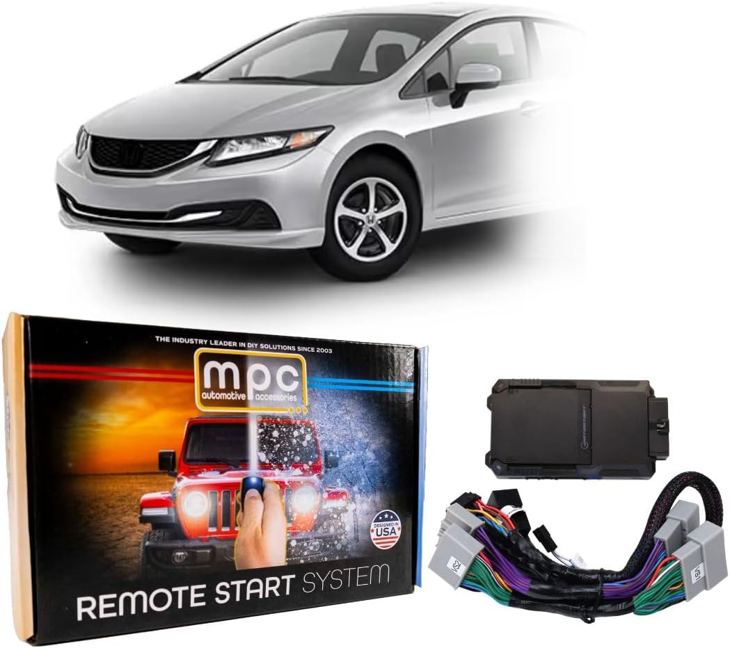 MPC Plug-n-Play Remote Start Kit Compatible with Honda Civic 2014-2015 - T-Harness - w/FlashLink Updater - Premier USA Tech Support