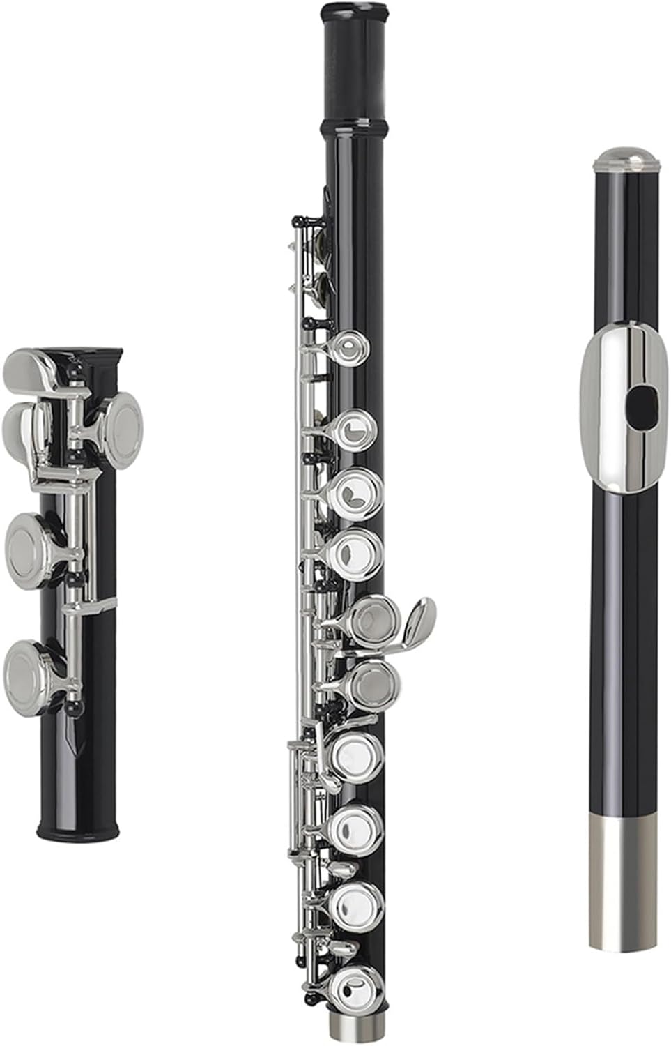 Flute 16 Hole Flute Woodwind Black C Key Brass Concert Flute with Leather Case Flutes Musical Instruments