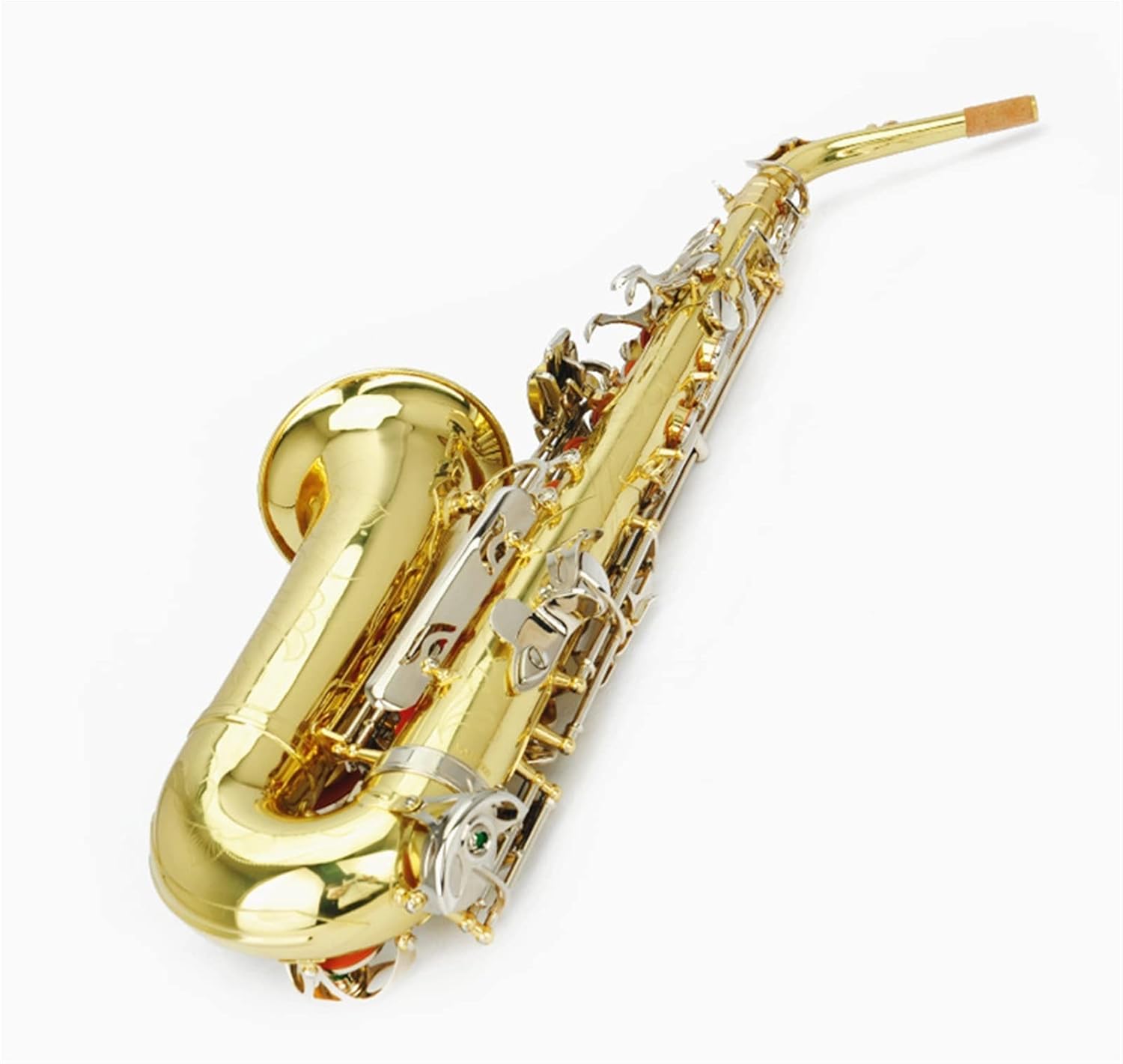 KESHUO E Flat Alto Saxophone Instrument, Nickel-Plated Silver Keys, Saxophone Instrument Wind/Pipe Brass Sax Beginners Kit