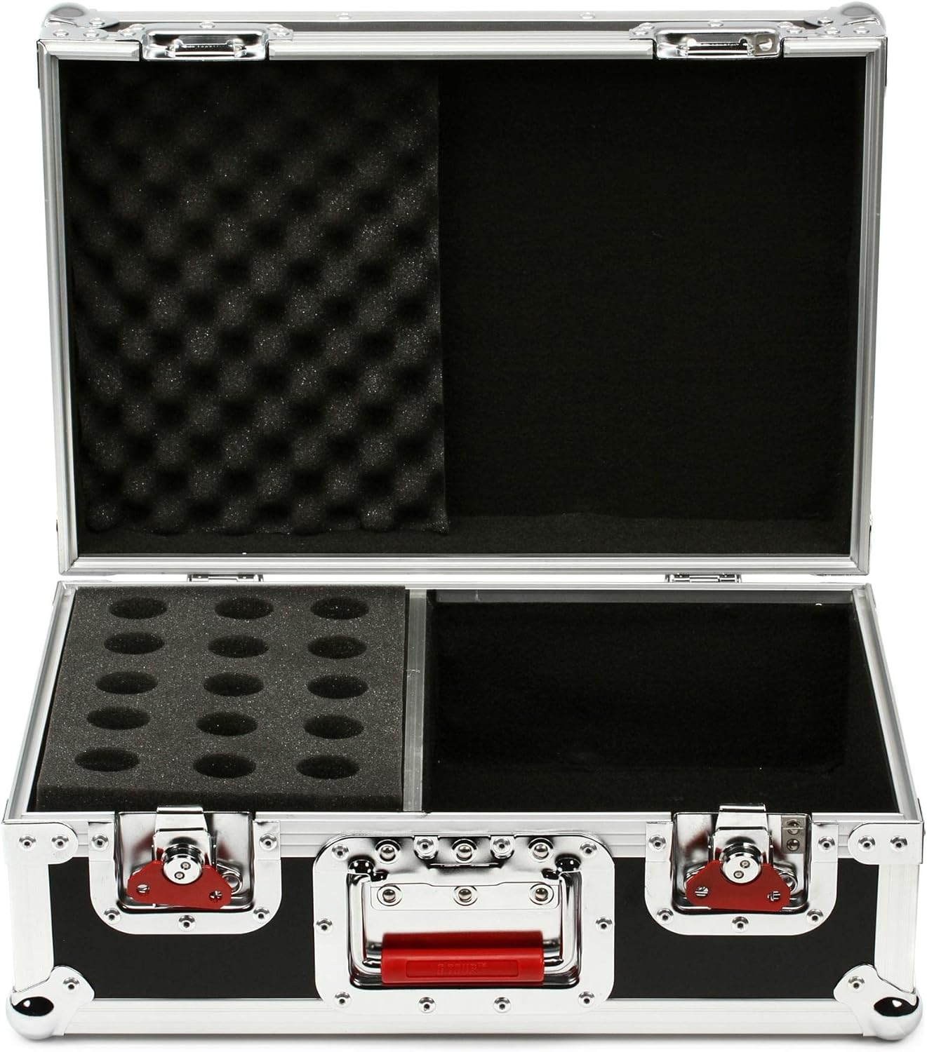 Gator Cases G-TOUR Series Road Case with Foam Drops for (15) Wired Microphones & Accessory Storage (G-TOUR M15)