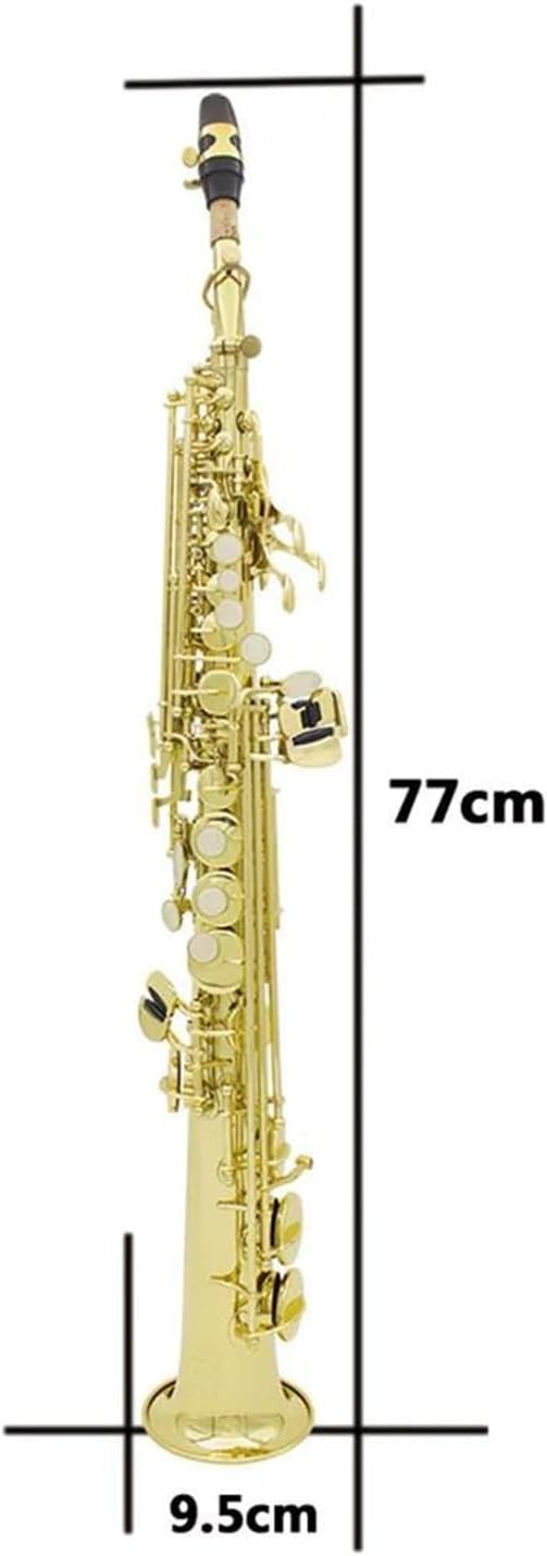 Treble Straight Professional Sax Treble B Flat Brass Saxophone Woodwind Instruments With Saxophone Accessories