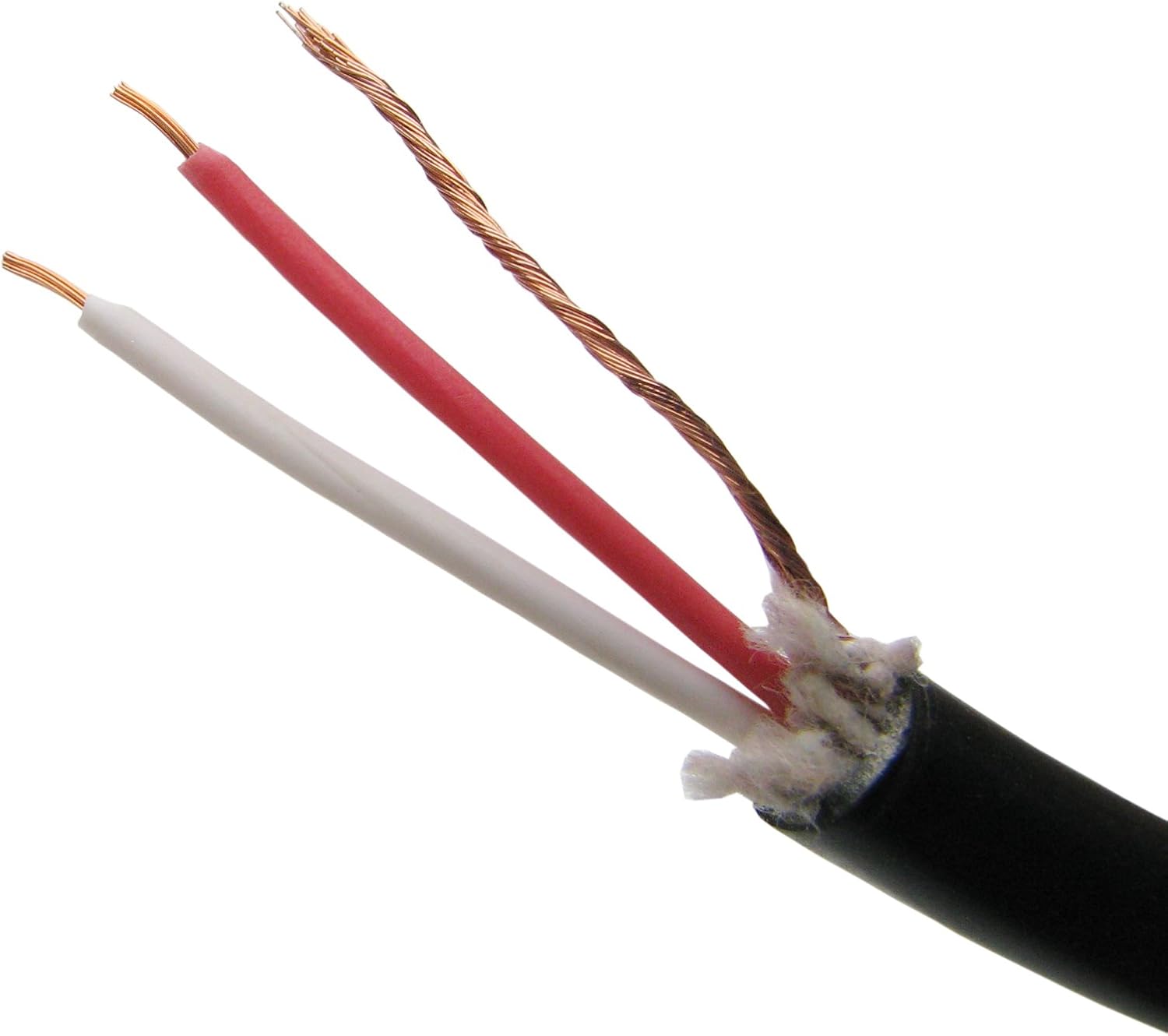 500 Ft Spool of Balanced Pro Audio Wire for XLR TRS 2 Conductor 3 with Shield (Black)