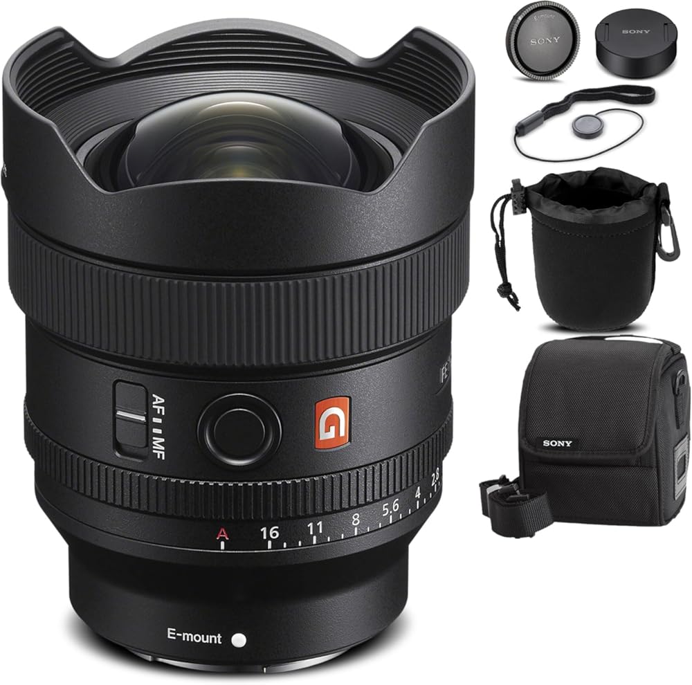 Sony FE 14mm f/1.8 GM Lens (SEL14F18GM) + Lens Pouch + Lens Cap Keeper + Cleaning Kit + More (Renewed)