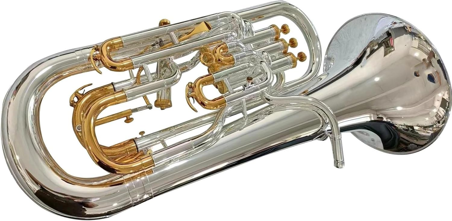 Beginner euphonium High Standard Yellow Brass Bb Tuning 3 Piston Trigger Euphonium
