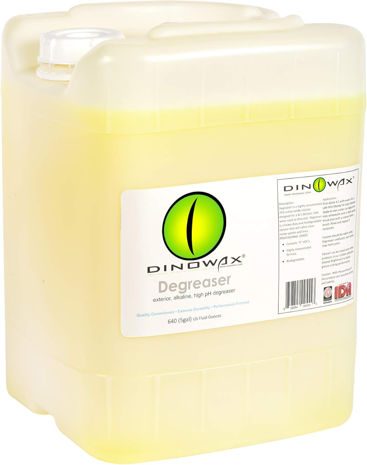 Dinowax Degreaser | Concentrated Yellow Degreaser for Tires & Undercarriage | Professional-Grade (640 Oz)