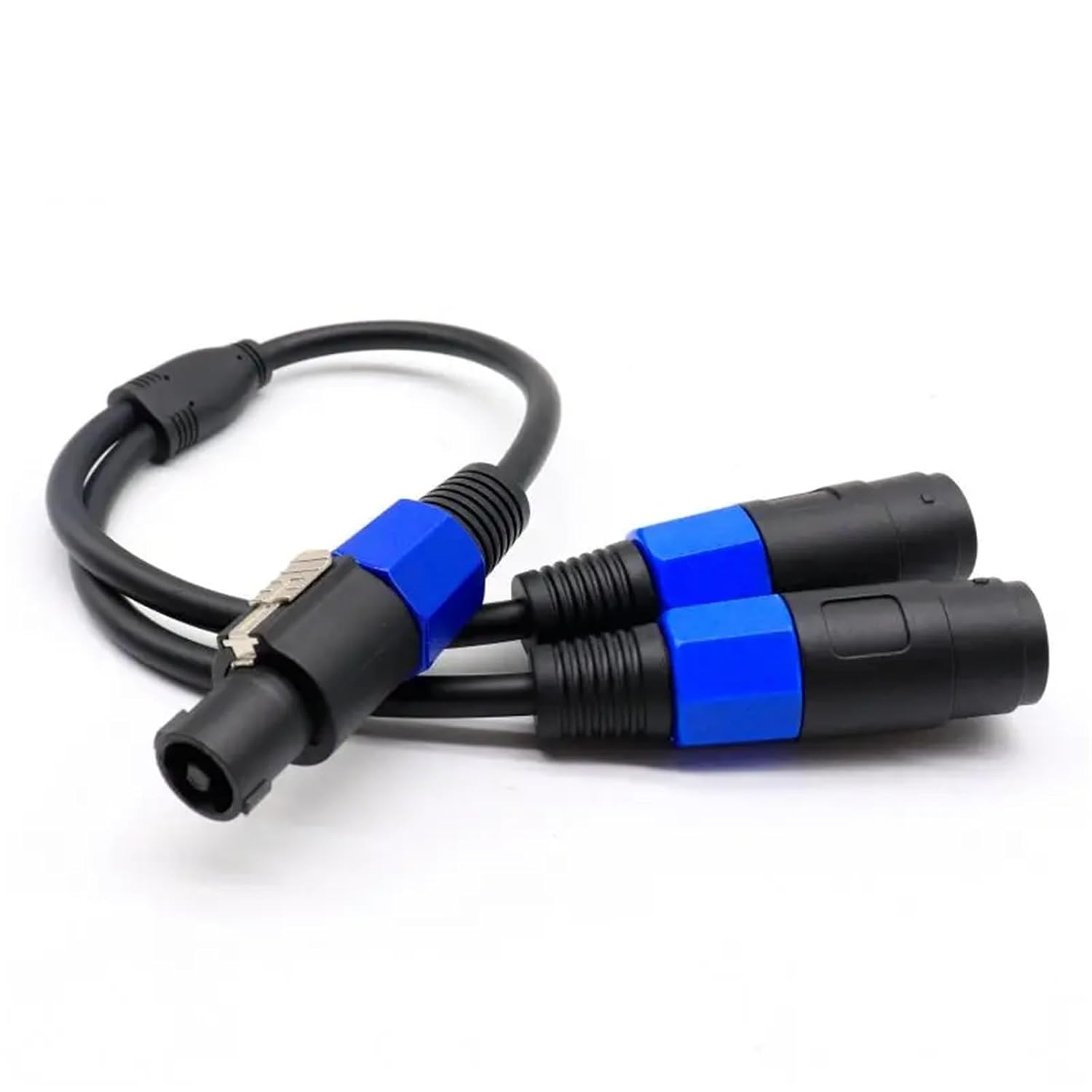 Speakon Splitter Cable 1M2F & 1F2M - 0.5m 4-Core Y-Cable for PA Systems & Studio Use(1Female to 2Male0.5m)