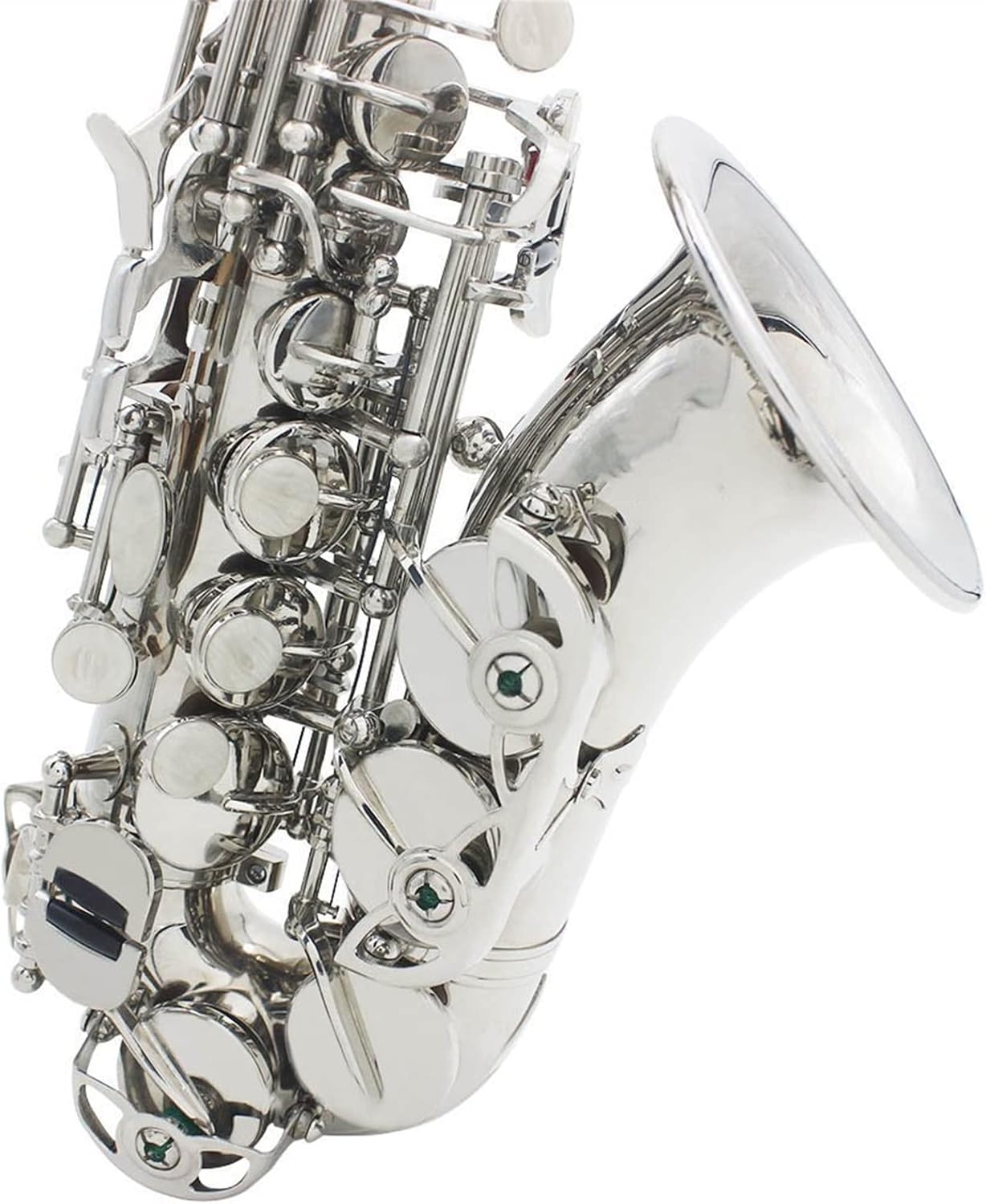 Sax Beginners Kit Bb Saxophone Silver Plated Brass Professional Woodwind Instrument B Flat Sax with Case Musical Instrument Accessories Wind Instrument