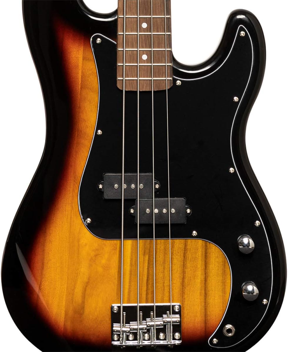 Stagg 4 String Bass Guitar, Right, Sunburst, Full (SBP-30 SNB)