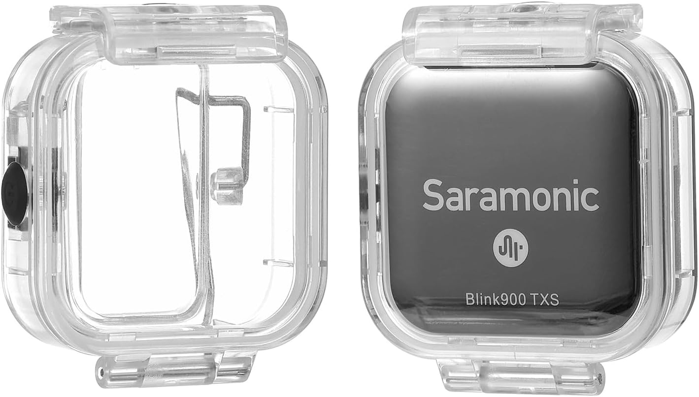Waterproof Microphone Case for Blink900 TXS, Saramonic Blink900 TXS-WP Transparent Case for Wireless Transmitter of Blink900 S1/S2/S3/S4/S5/S6 Fitness Instructor Yoga Swimming Teaching Rainy Interview